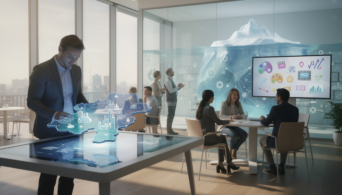 Предприниматели получают адресную поддержку в региональном офисе, с визуализацией специфических мер для промышленности и креативных индустрий.